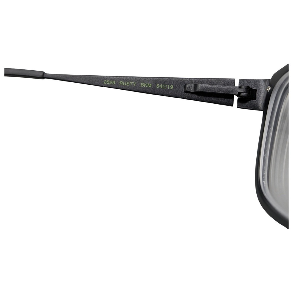 Bevel Rusty BKM 2529 Eyeglasses Matte Black Rectangular Frames Japan 54-19 - Picture 4 of 5